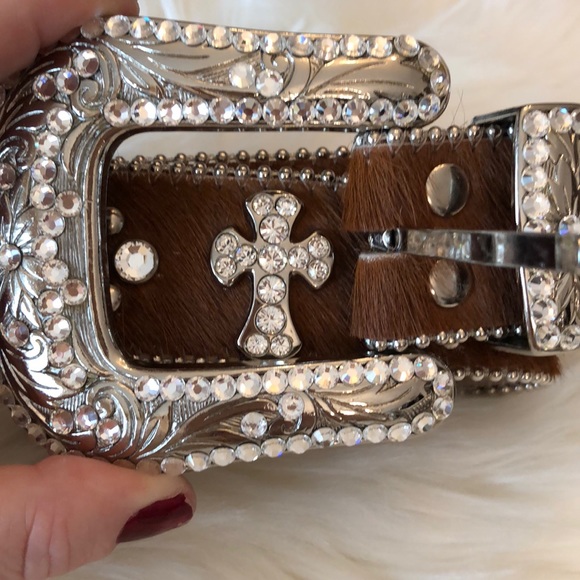 B.B. Simon Accessories - ⭐️HP⭐️BB Simon Belt SWAROVSKI crystals with Cross